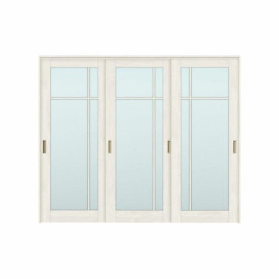 可動間仕切り 引き違い戸 3枚建 引戸上吊方式 ラシッサS ガラスタイプ LGK ノンケーシング枠 2420/2423 リクシル トステム 室内引き戸 上吊り 引違い戸 LIXIL/TOSTEM リビング建材 室内建具 居室ドア 戸 扉 リフォーム DIY