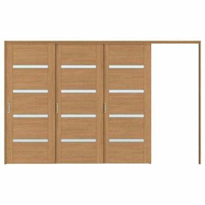 可動間仕切り 片引き戸 3枚建 引戸上吊方式 ラシッサS ガラスタイプ LGR ケーシング付枠 3220/3223 リクシル トステム 室内引き戸 上吊り片引戸 LIXIL/TOSTEM リビング建材 室内建具 居室ドア 戸 扉 リフォーム DIY