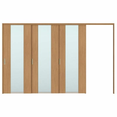 可動間仕切り 片引き戸 3枚建 引戸上吊方式 ラシッサS ガラスタイプ LGN ケーシング付枠 3220/3223 リクシル トステム 室内引き戸 上吊り片引戸 LIXIL/TOSTEM リビング建材 室内建具 居室ドア 戸 扉 リフォーム DIY