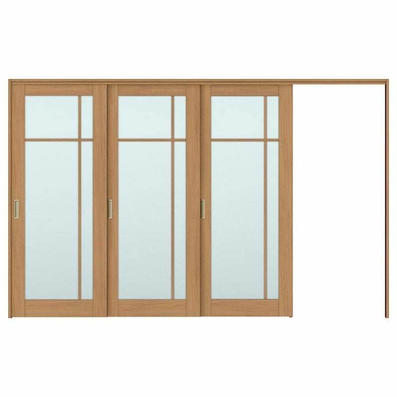 可動間仕切り 片引き戸 3枚建 引戸上吊方式 ラシッサS ガラスタイプ LGK ケーシング付枠 3220/3223 リクシル トステム 室内引き戸 上吊り片引戸 LIXIL/TOSTEM リビング建材 室内建具 居室ドア 戸 扉 リフォーム DIY