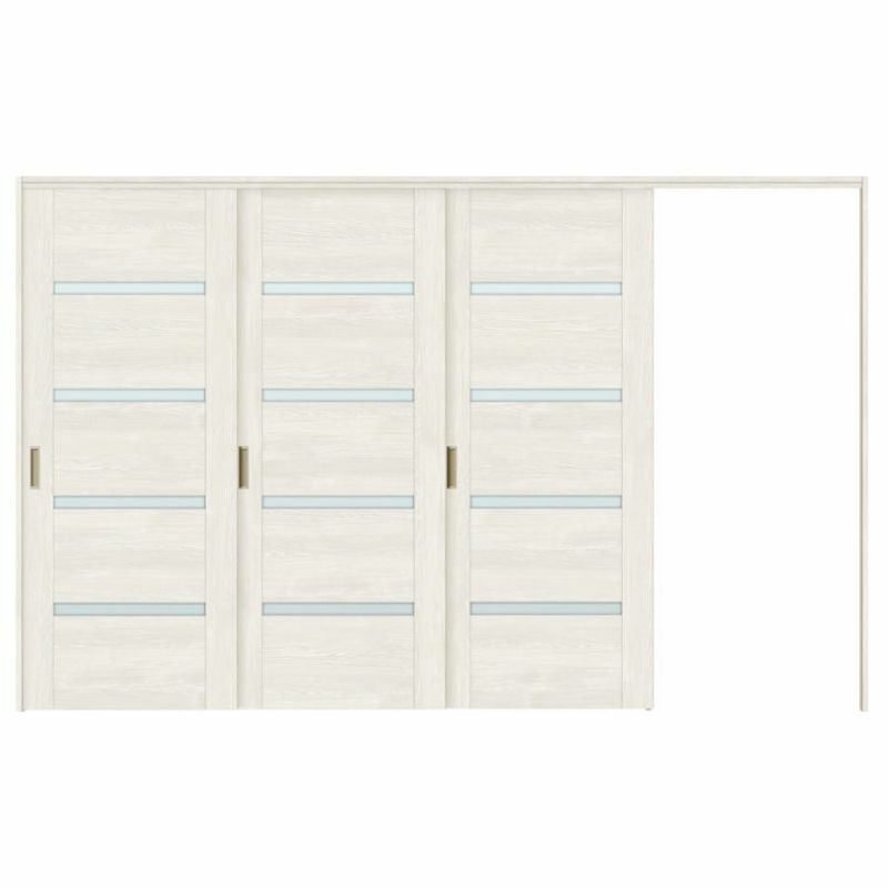 可動間仕切り 片引き戸 3枚建 引戸上吊方式 ラシッサS ガラスタイプ LGR ノンケーシング枠 3220/3223 リクシル トステム 室内引き戸 上吊り片引戸 LIXIL/TOSTEM リビング建材 室内建具 居室ドア 戸 扉 リフォーム DIY