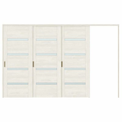 可動間仕切り 片引き戸 3枚建 引戸上吊方式 ラシッサS ガラスタイプ LGR ノンケーシング枠 3220/3223 リクシル トステム 室内引き戸 上吊り片引戸 LIXIL/TOSTEM リビング建材 室内建具 居室ドア 戸 扉 リフォーム DIY