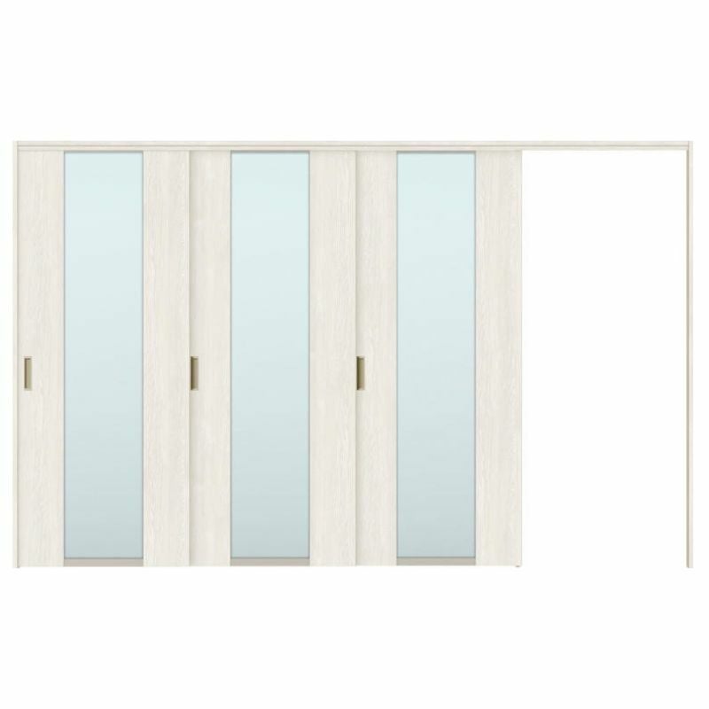 可動間仕切り 片引き戸 3枚建 引戸上吊方式 ラシッサS ガラスタイプ LGN ノンケーシング枠 3220/3223 リクシル トステム 室内引き戸 上吊り片引戸 LIXIL/TOSTEM リビング建材 室内建具 居室ドア 戸 扉 リフォーム DIY