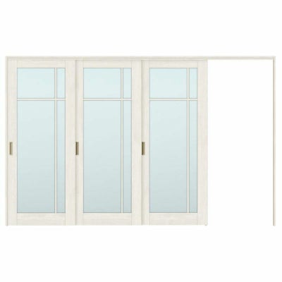 可動間仕切り 片引き戸 3枚建 引戸上吊方式 ラシッサS ガラスタイプ LGK ノンケーシング枠 3220/3223 リクシル トステム 室内引き戸 上吊り片引戸 LIXIL/TOSTEM リビング建材 室内建具 居室ドア 戸 扉 リフォーム DIY