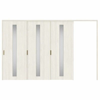 可動間仕切り 片引き戸 3枚建 引戸上吊方式 ラシッサS ガラスタイプ LGA ノンケーシング枠 3220/3223 リクシル トステム 室内引き戸 上吊り片引戸 LIXIL/TOSTEM リビング建材 室内建具 居室ドア 戸 扉 リフォーム DIY