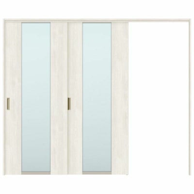 可動間仕切り 片引き戸 2枚建 引戸上吊方式 ラシッサS ガラスタイプ LGN ノンケーシング枠 2420/2423 リクシル トステム 室内引き戸 上吊り片引戸 LIXIL/TOSTEM リビング建材 室内建具 居室ドア 戸 扉 リフォーム DIY