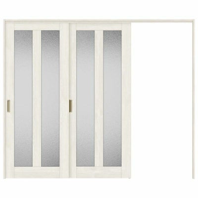 可動間仕切り 片引き戸 2枚建 引戸上吊方式 ラシッサS ガラスタイプ LGG ノンケーシング枠 2420/2423 リクシル トステム 室内引き戸 上吊り片引戸 LIXIL/TOSTEM リビング建材 室内建具 居室ドア 戸 扉 リフォーム DIY