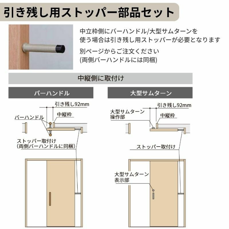 室内引戸 片引き戸 2枚建 連動方式 ラシッサS パネルタイプ LAA ノン