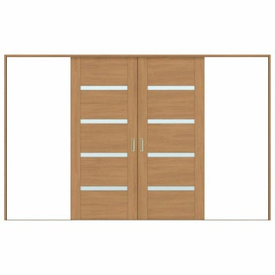 室内引戸 引分け戸 Vレール方式 ラシッサS ガラスタイプ LGR ケーシング付枠 3220 W3253×H2023mm リクシル トステム 引き分け戸 室内 ドア 引き戸 LIXIL/TOSTEM リビング建材 室内建具 戸 扉 ドア リフォーム DIY