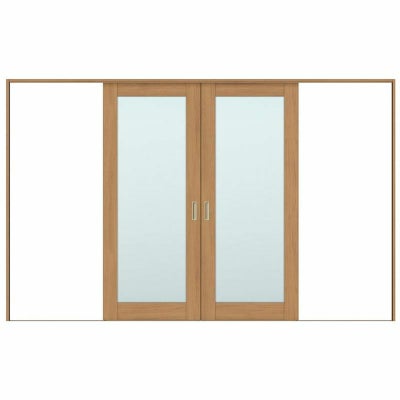 室内引戸 引分け戸 Vレール方式 ラシッサS ガラスタイプ LGK ケーシング付枠 3220 W3253×H2023mm リクシル トステム 引き分け戸 室内 ドア 引き戸 LIXIL/TOSTEM リビング建材 室内建具 戸 扉 ドア リフォーム DIY