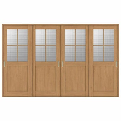 室内引戸 引き違い戸 4枚建 Vレール方式 ラシッサS ガラスタイプ LGH ケーシング付枠 3220 W3253×H2023mm リクシル トステム 引違い戸 ドア 引き戸 LIXIL/TOSTEM リビング建材 室内建具 戸 扉 ドア リフォーム DIY