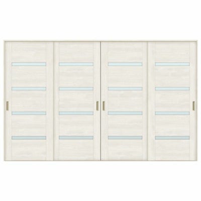 室内引戸 引き違い戸 4枚建 Vレール方式 ラシッサS ガラスタイプ LGR ノンケーシング枠 3220 W3253×H2023mm リクシル トステム 引違い戸 ドア 引き戸 LIXIL/TOSTEM リビング建材 室内建具 戸 扉 ドア リフォーム DIY