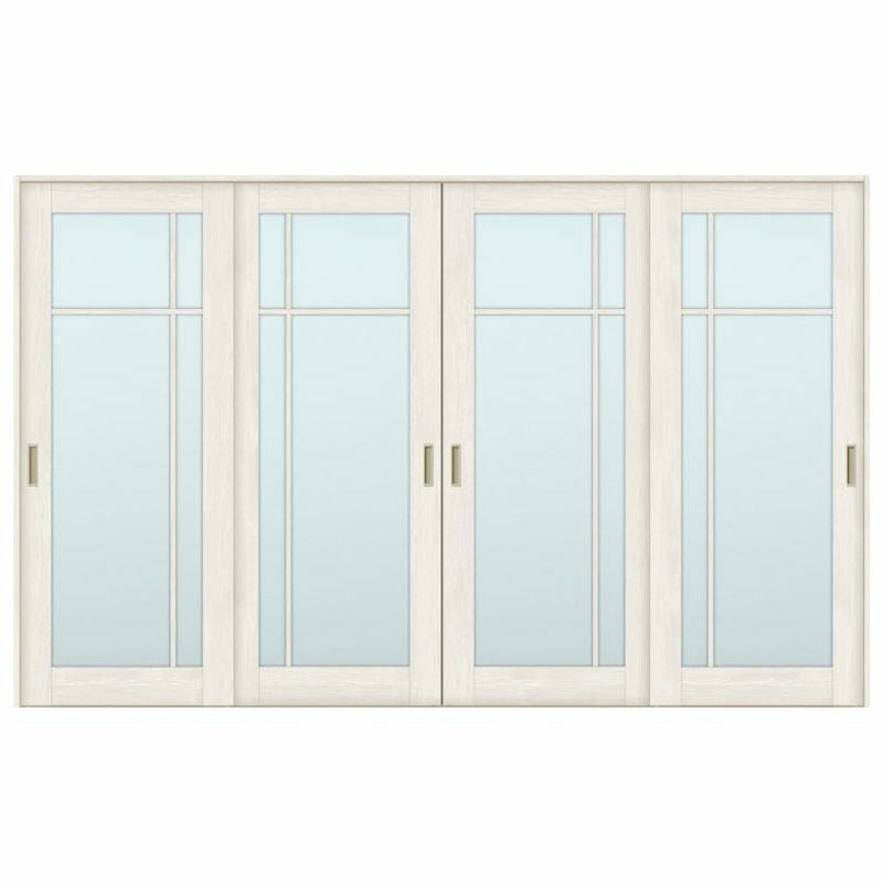 室内引戸 引き違い戸 4枚建 Vレール方式 ラシッサS ガラスタイプ LGK ノンケーシング枠 3220 W3253×H2023mm リクシル トステム 引違い戸 ドア 引き戸 LIXIL/TOSTEM リビング建材 室内建具 戸 扉 ドア リフォーム DIY