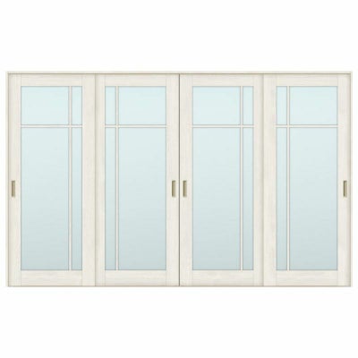 室内引戸 引き違い戸 4枚建 Vレール方式 ラシッサS ガラスタイプ LGK ノンケーシング枠 3220 W3253×H2023mm リクシル トステム 引違い戸 ドア 引き戸 LIXIL/TOSTEM リビング建材 室内建具 戸 扉 ドア リフォーム DIY