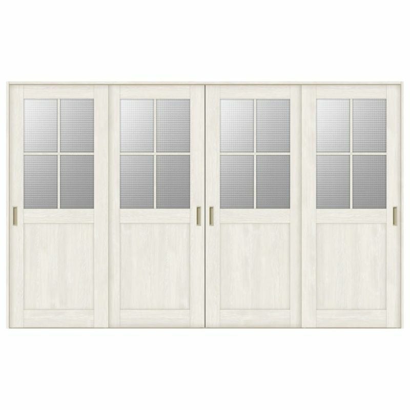 室内引戸 引き違い戸 4枚建 Vレール方式 ラシッサS ガラスタイプ LGH ノンケーシング枠 3220 W3253×H2023mm リクシル トステム 引違い戸 ドア 引き戸 LIXIL/TOSTEM リビング建材 室内建具 戸 扉 ドア リフォーム DIY