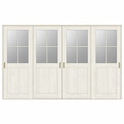 室内引戸 引き違い戸 4枚建 Vレール方式 ラシッサS ガラスタイプ LGH ノンケーシング枠 3220 W3253×H2023mm リクシル トステム 引違い戸 ドア 引き戸 LIXIL/TOSTEM リビング建材 室内建具 戸 扉 ドア リフォーム DIY