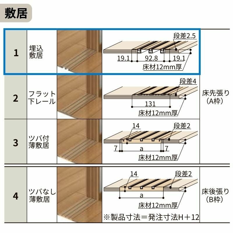 室内引戸 引き違い戸 3枚建 Vレール方式 ラシッサS ガラスタイプ LGN ケーシング付枠 2420 W2432×H2023mm リクシル トステム 引違い戸 ドア 引き戸 LIXIL/TOSTEM リビング建材 室内建具 戸 扉 ドア リフォーム DIY 6枚目