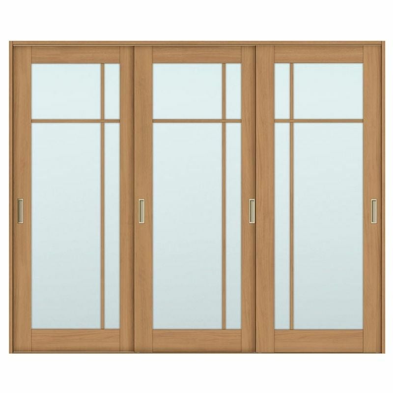 室内引戸 引き違い戸 3枚建 Vレール方式 ラシッサS ガラスタイプ LGK ケーシング付枠 2420 W2432×H2023mm リクシル トステム 引違い戸 ドア 引き戸 LIXIL/TOSTEM リビング建材 室内建具 戸 扉 ドア リフォーム DIY