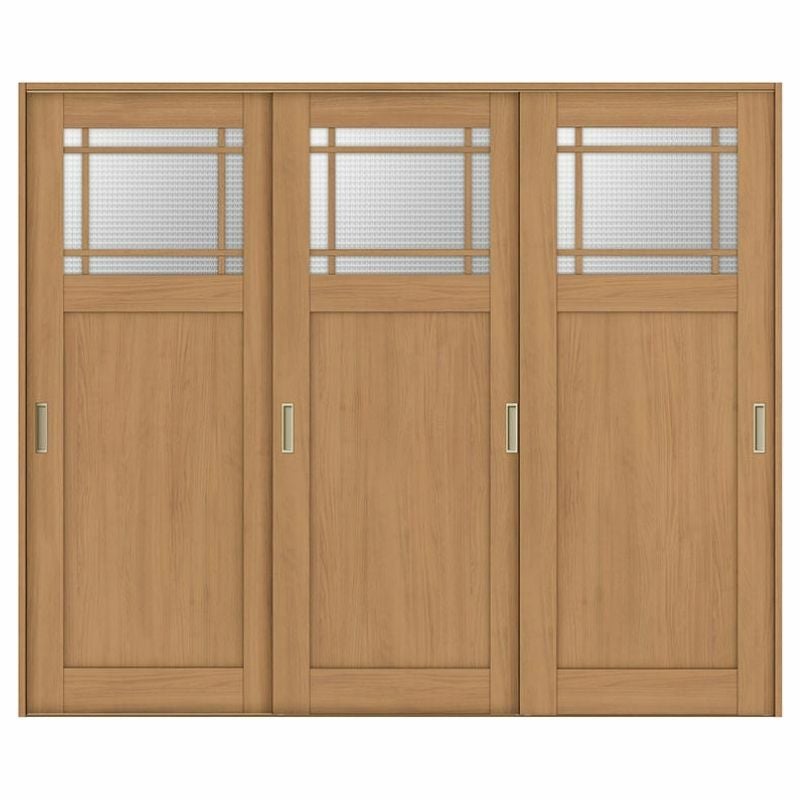室内引戸 引き違い戸 3枚建 Vレール方式 ラシッサS ガラスタイプ LGJ ケーシング付枠 2420 W2432×H2023mm リクシル トステム 引違い戸 ドア 引き戸 LIXIL/TOSTEM リビング建材 室内建具 戸 扉 ドア リフォーム DIY