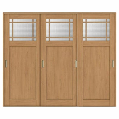 室内引戸 引き違い戸 3枚建 Vレール方式 ラシッサS ガラスタイプ LGJ ケーシング付枠 2420 W2432×H2023mm リクシル トステム 引違い戸 ドア 引き戸 LIXIL/TOSTEM リビング建材 室内建具 戸 扉 ドア リフォーム DIY