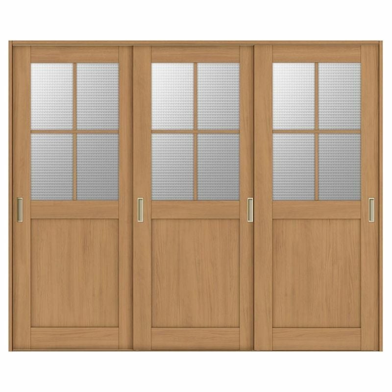 室内引戸 引き違い戸 3枚建 Vレール方式 ラシッサS ガラスタイプ LGH ケーシング付枠 2420 W2432×H2023mm リクシル トステム 引違い戸 ドア 引き戸 LIXIL/TOSTEM リビング建材 室内建具 戸 扉 ドア リフォーム DIY