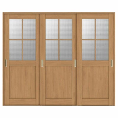 室内引戸 引き違い戸 3枚建 Vレール方式 ラシッサS ガラスタイプ LGH ケーシング付枠 2420 W2432×H2023mm リクシル トステム 引違い戸 ドア 引き戸 LIXIL/TOSTEM リビング建材 室内建具 戸 扉 ドア リフォーム DIY
