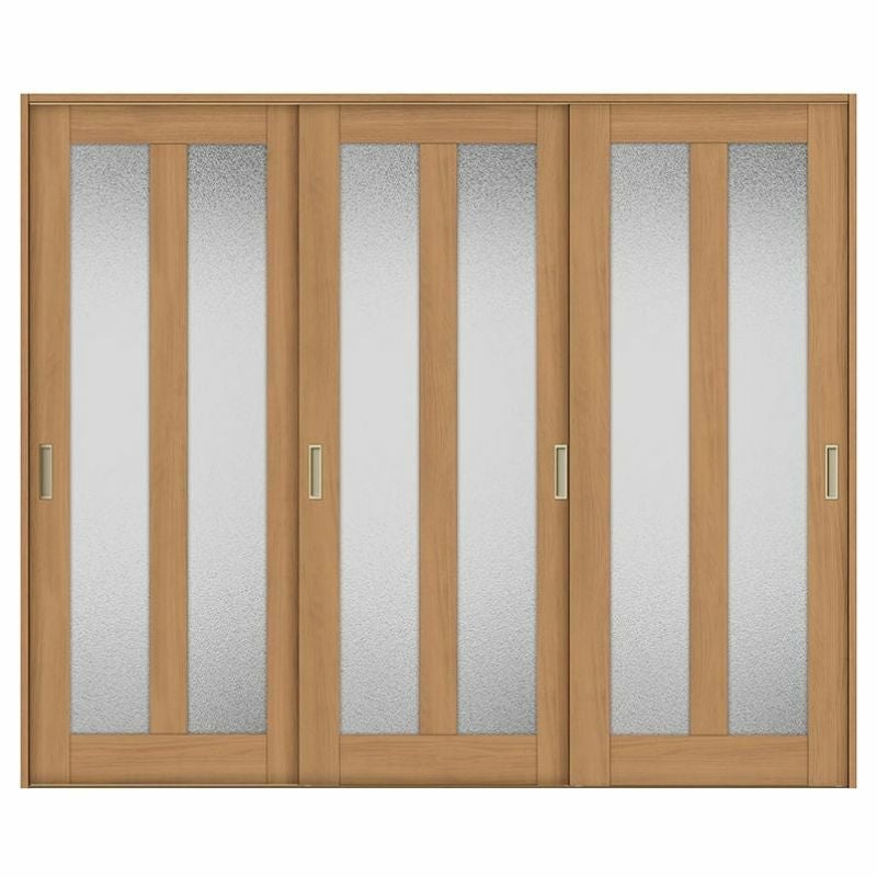 室内引戸 引き違い戸 3枚建 Vレール方式 ラシッサS ガラスタイプ LGG ケーシング付枠 2420 W2432×H2023mm リクシル トステム 引違い戸 ドア 引き戸 LIXIL/TOSTEM リビング建材 室内建具 戸 扉 ドア リフォーム DIY