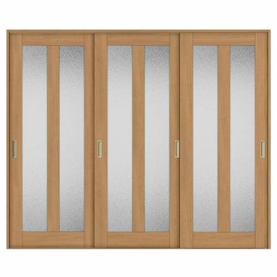 室内引戸 引き違い戸 3枚建 Vレール方式 ラシッサS ガラスタイプ LGG ケーシング付枠 2420 W2432×H2023mm リクシル トステム 引違い戸 ドア 引き戸 LIXIL/TOSTEM リビング建材 室内建具 戸 扉 ドア リフォーム DIY