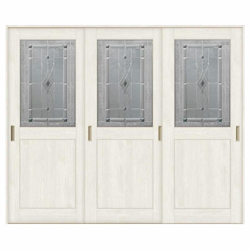 室内引戸 引き違い戸 3枚建 Vレール方式 ラシッサS クラシックタイプ LWB ノンケーシング枠 2420 W2432×H2023mm リクシル トステム 引違い戸 ドア 引き戸 LIXIL/TOSTEM リビング建材 室内建具 戸 扉 ドア リフォーム DIY