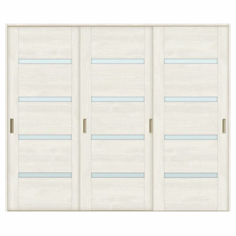 室内引戸 引き違い戸 3枚建 Vレール方式 ラシッサS ガラスタイプ LGR ノンケーシング枠 2420 W2432×H2023mm リクシル トステム 引違い戸 ドア 引き戸 LIXIL/TOSTEM リビング建材 室内建具 戸 扉 ドア リフォーム DIY