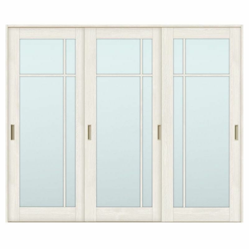 室内引戸 引き違い戸 3枚建 Vレール方式 ラシッサS ガラスタイプ LGK ノンケーシング枠 2420 W2432×H2023mm リクシル トステム 引違い戸 ドア 引き戸 LIXIL/TOSTEM リビング建材 室内建具 戸 扉 ドア リフォーム DIY