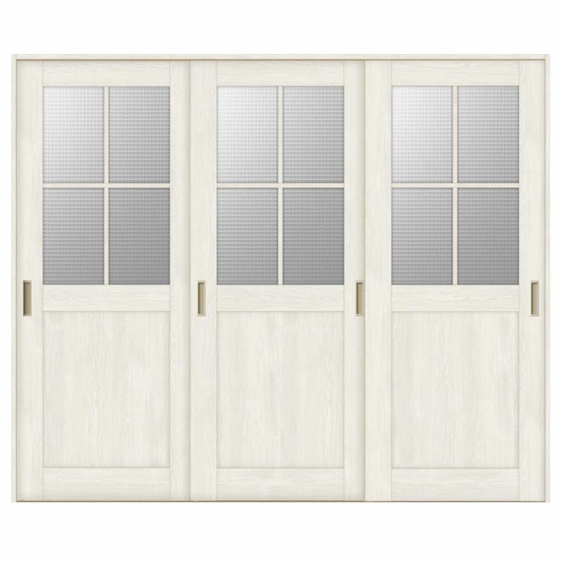 室内引戸 引き違い戸 3枚建 Vレール方式 ラシッサS ガラスタイプ LGH ノンケーシング枠 2420 W2432×H2023mm リクシル トステム 引違い戸 ドア 引き戸 LIXIL/TOSTEM リビング建材 室内建具 戸 扉 ドア リフォーム DIY