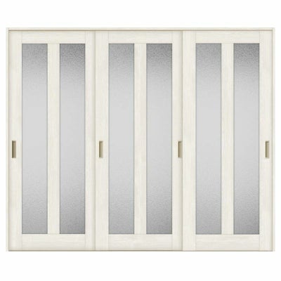 室内引戸 引き違い戸 3枚建 Vレール方式 ラシッサS ガラスタイプ LGG ノンケーシング枠 2420 W2432×H2023mm リクシル トステム 引違い戸 ドア 引き戸 LIXIL/TOSTEM リビング建材 室内建具 戸 扉 ドア リフォーム DIY