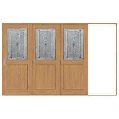 室内引戸 片引き戸 3枚建 Vレール方式 ラシッサS クラシックタイプ LWB ケーシング付枠 3220 W3220×H2023mm リクシル トステム 片引戸 ドア リフォーム LIXIL/TOSTEM リビング建材 室内建具 戸 扉 ドア リフォーム DIY