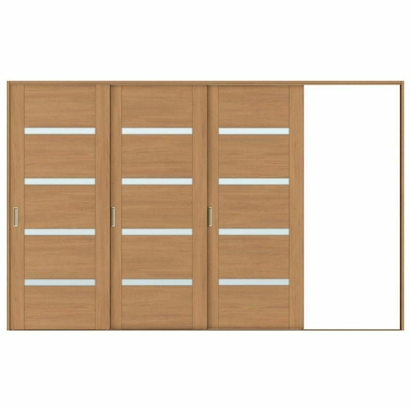 室内引戸 片引き戸 3枚建 Vレール方式 ラシッサS ガラスタイプ LGR ケーシング付枠 3220 W3220×H2023mm リクシル トステム 片引戸 ドア リフォーム LIXIL/TOSTEM リビング建材 室内建具 戸 扉 ドア リフォーム DIY