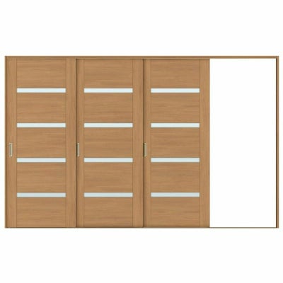 室内引戸 片引き戸 3枚建 Vレール方式 ラシッサS ガラスタイプ LGR ケーシング付枠 3220 W3220×H2023mm リクシル トステム 片引戸 ドア リフォーム LIXIL/TOSTEM リビング建材 室内建具 戸 扉 ドア リフォーム DIY