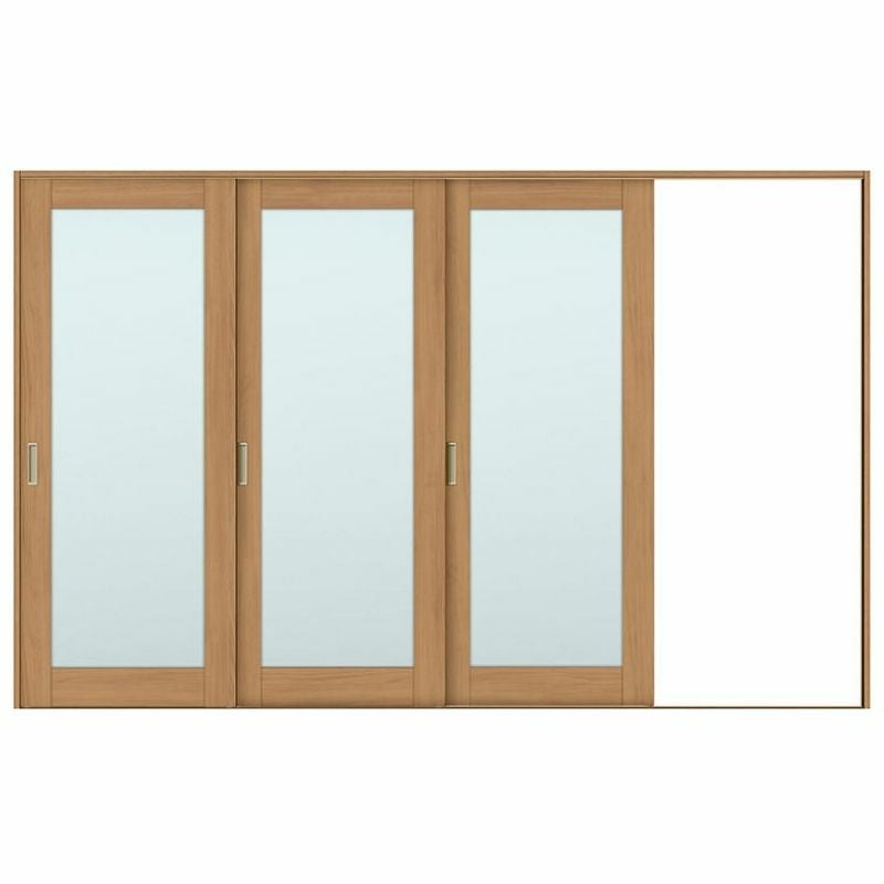 室内引戸 片引き戸 3枚建 Vレール方式 ラシッサS ガラスタイプ LGK ケーシング付枠 3220 W3220×H2023mm リクシル トステム 片引戸 ドア リフォーム LIXIL/TOSTEM リビング建材 室内建具 戸 扉 ドア リフォーム DIY