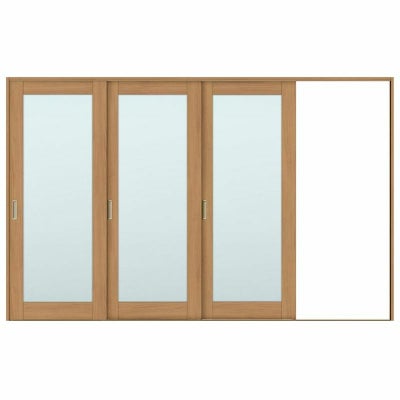 室内引戸 片引き戸 3枚建 Vレール方式 ラシッサS ガラスタイプ LGK ケーシング付枠 3220 W3220×H2023mm リクシル トステム 片引戸 ドア リフォーム LIXIL/TOSTEM リビング建材 室内建具 戸 扉 ドア リフォーム DIY