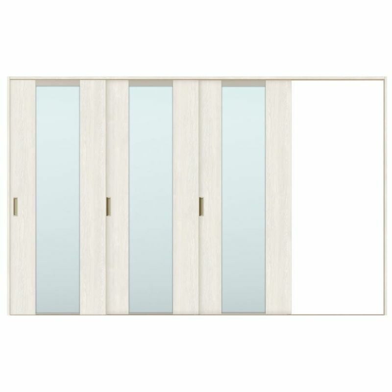 室内引戸 片引き戸 3枚建 Vレール方式 ラシッサS ガラスタイプ LGN ノンケーシング枠 3220 W3220×H2023mm リクシル トステム 片引戸 ドア リフォーム LIXIL/TOSTEM リビング建材 室内建具 戸 扉 ドア リフォーム DIY