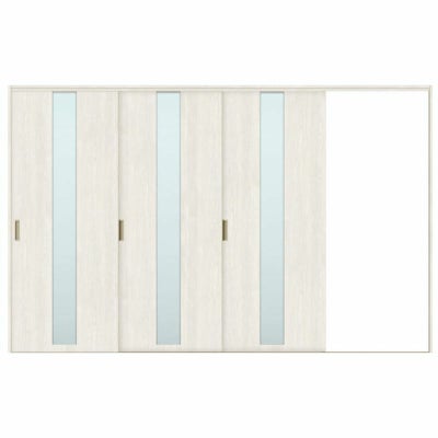 室内引戸 片引き戸 3枚建 Vレール方式 ラシッサS ガラスタイプ LGM ノンケーシング枠 3220 W3220×H2023mm リクシル トステム 片引戸 ドア リフォーム LIXIL/TOSTEM リビング建材 室内建具 戸 扉 ドア リフォーム DIY