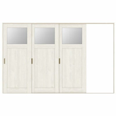 室内引戸 片引き戸 3枚建 Vレール方式 ラシッサS ガラスタイプ LGJ ノンケーシング枠 3220 W3220×H2023mm リクシル トステム 片引戸 ドア リフォーム LIXIL/TOSTEM リビング建材 室内建具 戸 扉 ドア リフォーム DIY