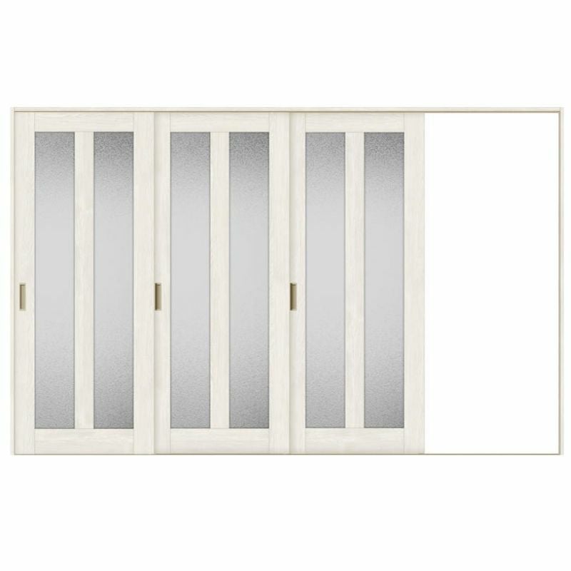 室内引戸 片引き戸 3枚建 Vレール方式 ラシッサS ガラスタイプ LGG ノンケーシング枠 3220 W3220×H2023mm リクシル トステム 片引戸 ドア リフォーム LIXIL/TOSTEM リビング建材 室内建具 戸 扉 ドア リフォーム DIY