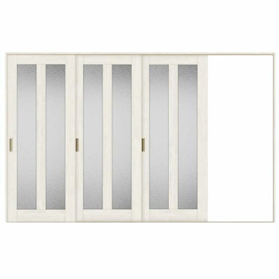 室内引戸 片引き戸 3枚建 Vレール方式 ラシッサS ガラスタイプ LGG ノンケーシング枠 3220 W3220×H2023mm リクシル トステム 片引戸 ドア リフォーム LIXIL/TOSTEM リビング建材 室内建具 戸 扉 ドア リフォーム DIY