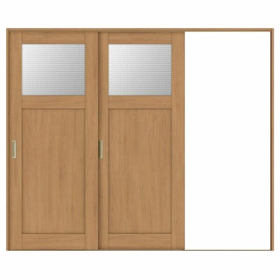 室内引戸 片引き戸 2枚建 Vレール方式 ラシッサS ガラスタイプ LGJ ケーシング付枠 2420 W2432×H2023mm リクシル トステム 片引戸 ドア LIXIL/TOSTEM リビング建材 室内建具 戸 扉 ドア リフォーム DIY