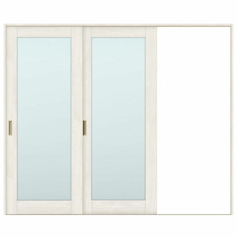 室内引戸 片引き戸 2枚建 Vレール方式 ラシッサS ガラスタイプ LGK ノンケーシング枠 2420 W2432×H2023mm リクシル トステム 片引戸 ドア LIXIL/TOSTEM リビング建材 室内建具 戸 扉 ドア リフォーム DIY