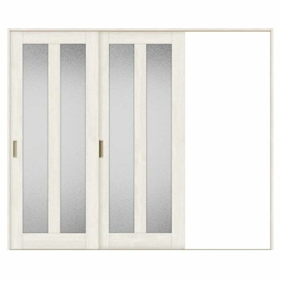 室内引戸 片引き戸 2枚建 Vレール方式 ラシッサS ガラスタイプ LGG ノンケーシング枠 2420 W2432×H2023mm リクシル トステム 片引戸 ドア LIXIL/TOSTEM リビング建材 室内建具 戸 扉 ドア リフォーム DIY