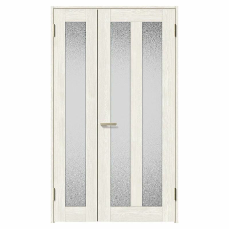 室内ドア 親子ドア ラシッサS LGG ノンケーシング枠 1220 W1188×H2023mm ガラス入りドア 錠付き/錠なし リクシル LIXIL 屋内 セミオーダー 建具 ドア 木製 おしゃれ 室内ドア 交換 リフォーム DIY 【リフォームおたすけDIY】