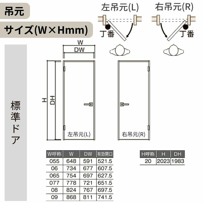 LIXIL 室内ドア ラシッサS ノンケーシング枠 LYA 片開き 旗丁番仕様 錠