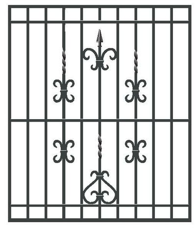 鋳物面格子 ブリティッシュ型 07411 W1010×H1296mm 壁付 LIXIL/TOSTEM リクシル/トステム 窓サッシ アルミ面格子 デザイン格子 おしゃれ 後付け リフォーム DIY