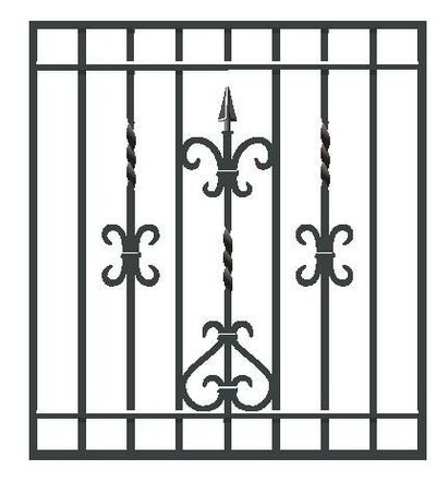 鋳物面格子 ブリティッシュ型 06007 W810×H896mm 壁付 LIXIL/TOSTEM リクシル/トステム 窓サッシ アルミ面格子 デザイン格子 おしゃれ 後付け リフォーム DIY